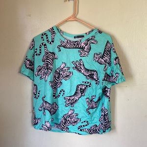 Bright colored print tee shirt